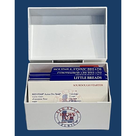 VTG Red Star Recipe Club Welbilt Bread Machine Recipe Cards & Recipe Box Indexed - Picture 7 of 7